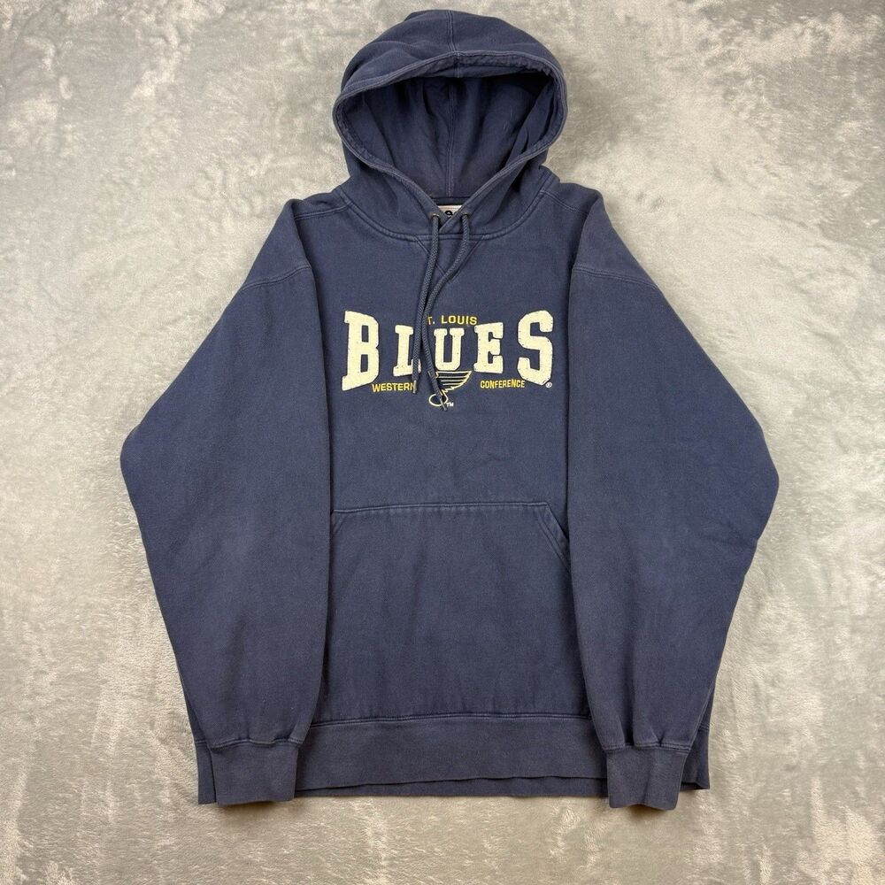 Lee Sport St. Louis Blues NHL Pullover Hoodie Navy Men’s XL Vintage